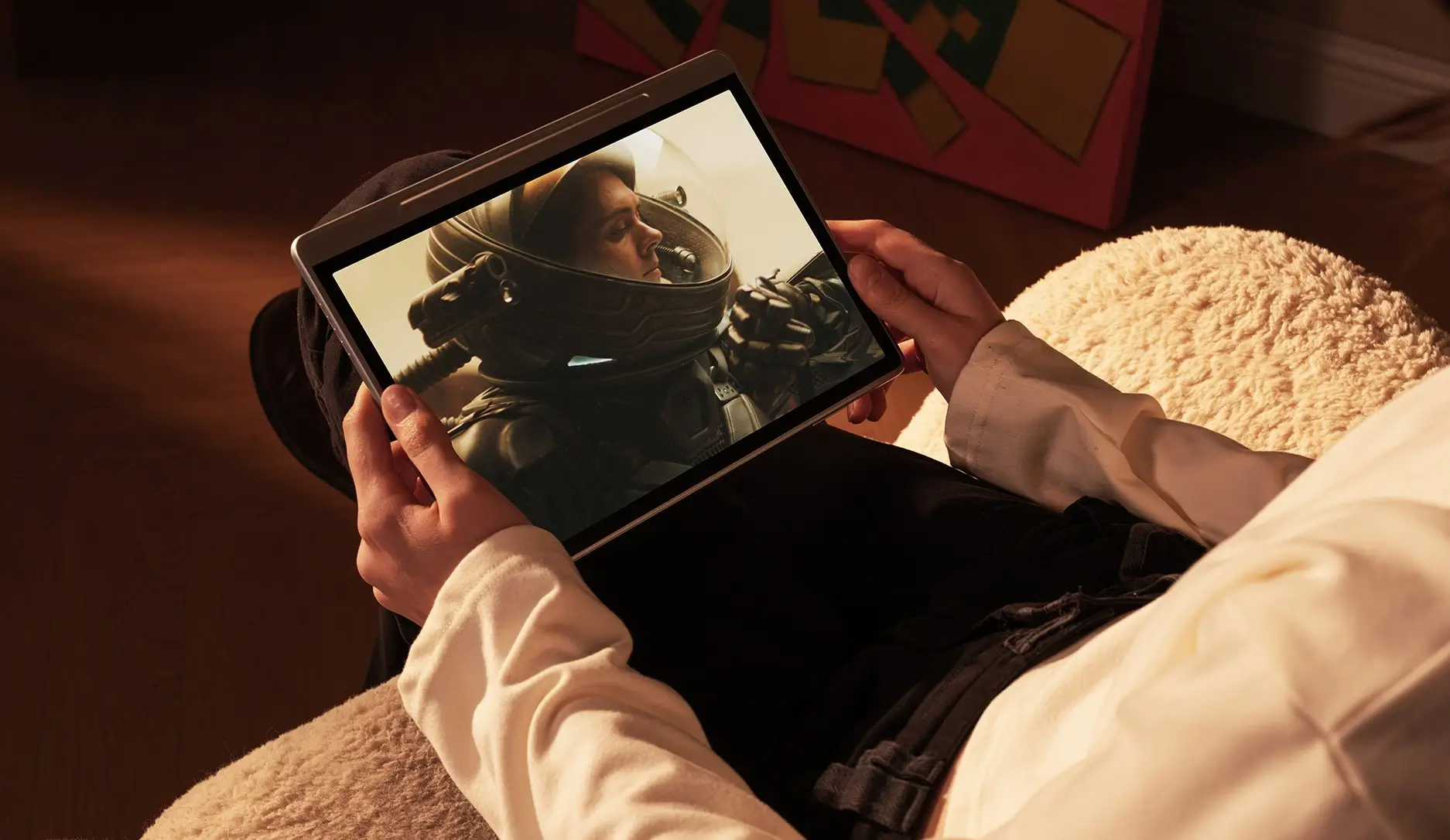 Tablet with movie