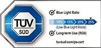TÜV SÜD Low Blue Light Certification